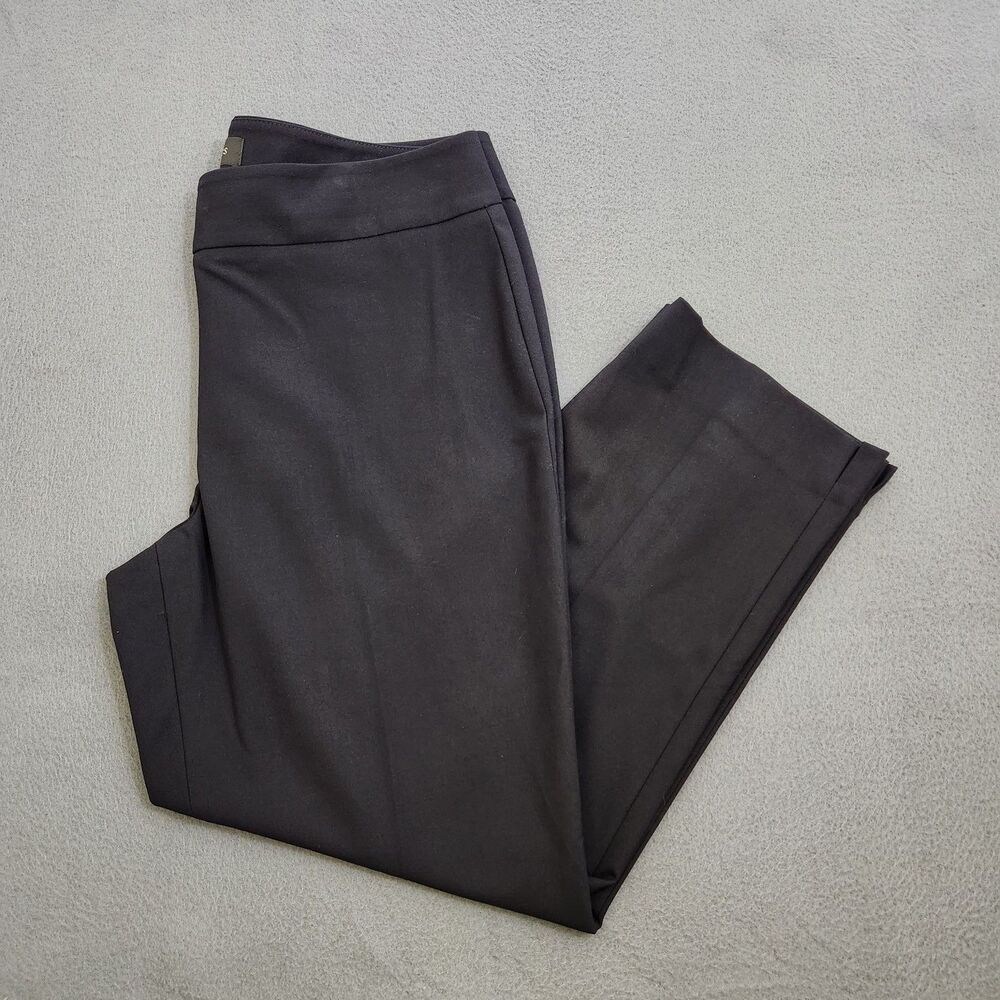 Talbots Women 10 Black Hertiage High Rise Straight Leg Dress Pants Office